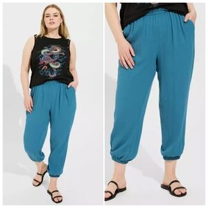 NWOT Torrid Pull-On Washable Gauze High Rise Jogger Size Large Tall